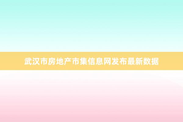 武汉市房地产市集信息网发布最新数据